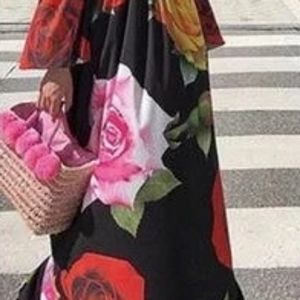 Long floral maxi dress